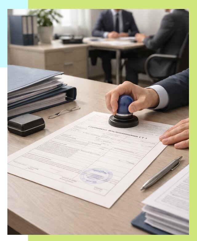 Сертификат происхождения СТ 1 в Коврове от 4604 р. | Алешин-Квр